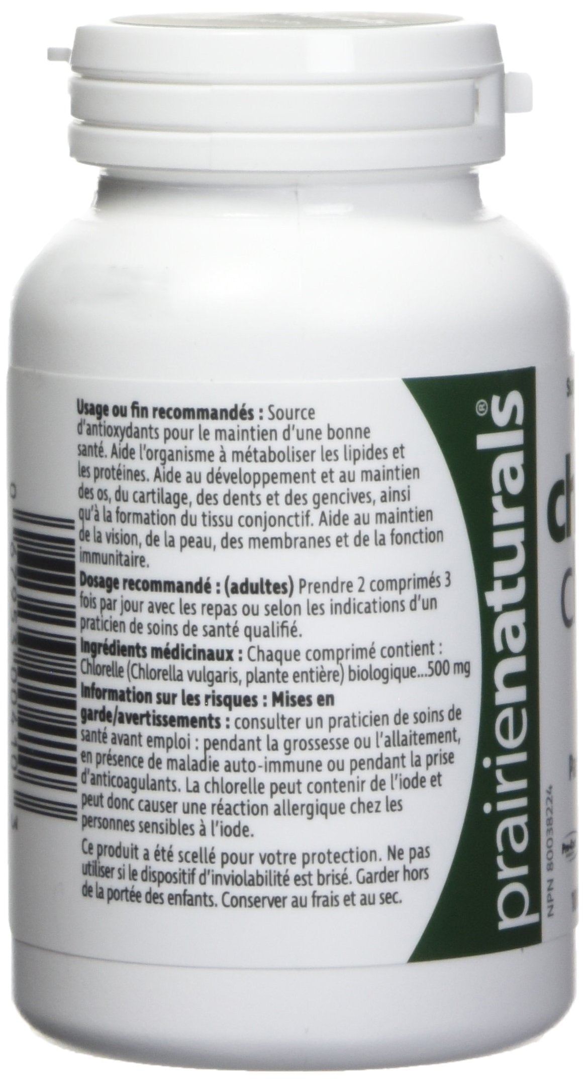 Prairie Naturals Organic Chlorella Broken Cell Wall Tablets - 180 Count Prairie Naturals