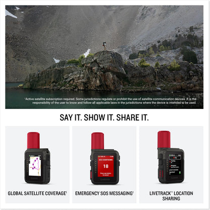 Garmin inReach® Mini 3 Plus, Rugged Global Satellite Communicator with Touchscreen Texting, Photo & Voice Messaging, Emergency SOS Messages & Battery Up to 350 Hours with 10-min inReach® Tracking Garmin