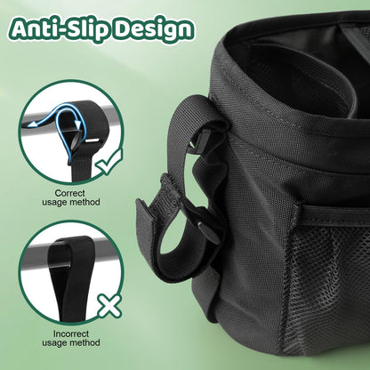 Stroller Caddy with Cup Holder: Universal Stroller Organizer with Detachable Phone Bag, Non-Slip Straps, Stroller Accessories Fits Uppababy,Bugaboo, Graco, Cybex, Nuna, Baby Jogger, Gifts for New Mom - Available at All In One Marketplace Canada