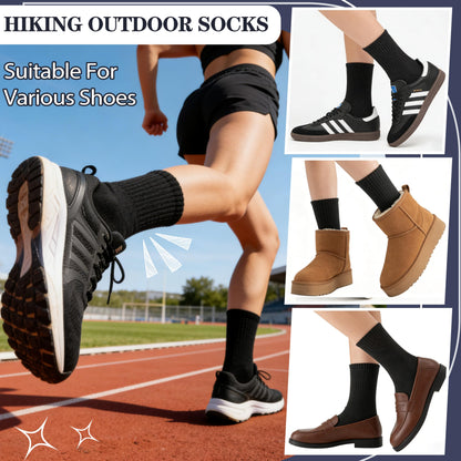 Merino Wool Socks for Womens Thermal Winter Hiking Thick Warm Crew Cozy Comfy Work Gifts Stocking Stuffers for Womens Socks 5 Pairs (Plain Black) 🍁 All In One Marketplace Canada