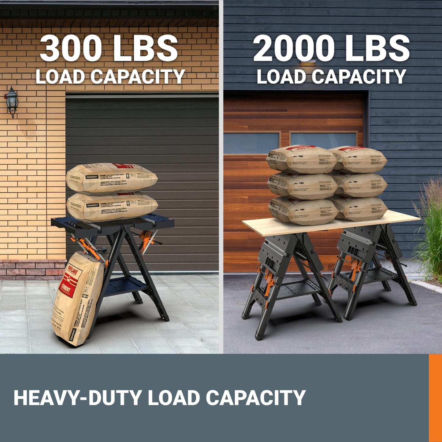 WORX WX051 Pegasus Folding Work Table with Quick Clamps - Available at All In One Marketplace Canada