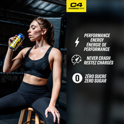 Cellucor C4 Performance Energy Drink, Frozen Bombsicle, Carbonated Sugar Free Drink with no Artificial Colours or Dyes, 473mL, 12 count