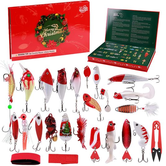 Advent Calendar 2026 Fishing Christmas Countdown, 24 Days Fishing Advent Calendar Fishing Tackle Lures Surprise Gifts for Adult Men Teen Boys 🍁 All In One Marketplace Canada