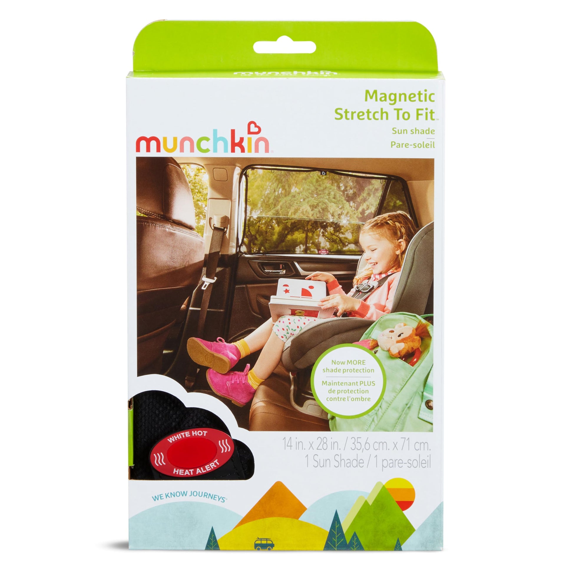 Munchkin Brica Magnetic Stretch to Fit Sun Shade, Black, 1 Pack