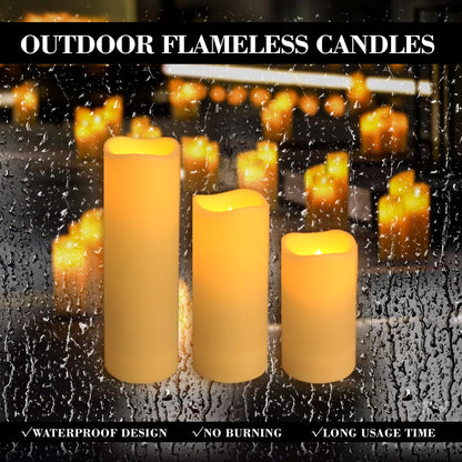 36 Pack Flameless Waterproof Indoor Outdoor Led Candles Equipped with Remote Controls and Timer, Ideal for Home Decor,Weddings, Festive(Three Sizes) 🍁 All In One Marketplace Canada