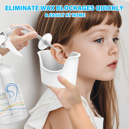 TopQuaFocus 500ml Earwax Remover Ear Cleaner Irrigation Tool Ear wax Removal Flushing System Earwax Cleaning Spray Bottles Ear Flush System for Adults & Kids (16.9oz) - Available at All In One Marketplace Canada