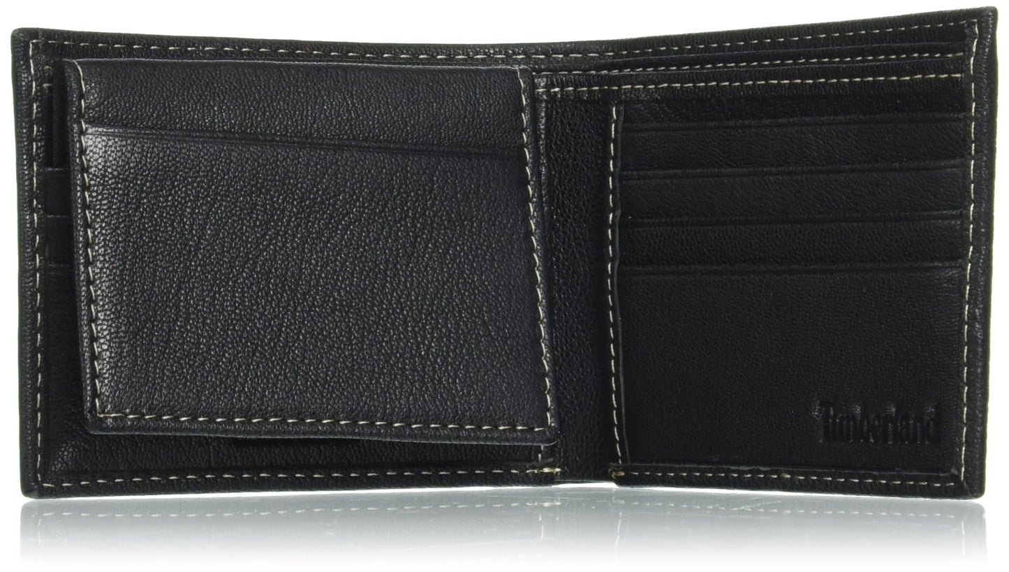 Timberland Men's Leather RFID Blocking Passcase Security Wallet, Black, One Size - Available at All In One Marketplace Canada