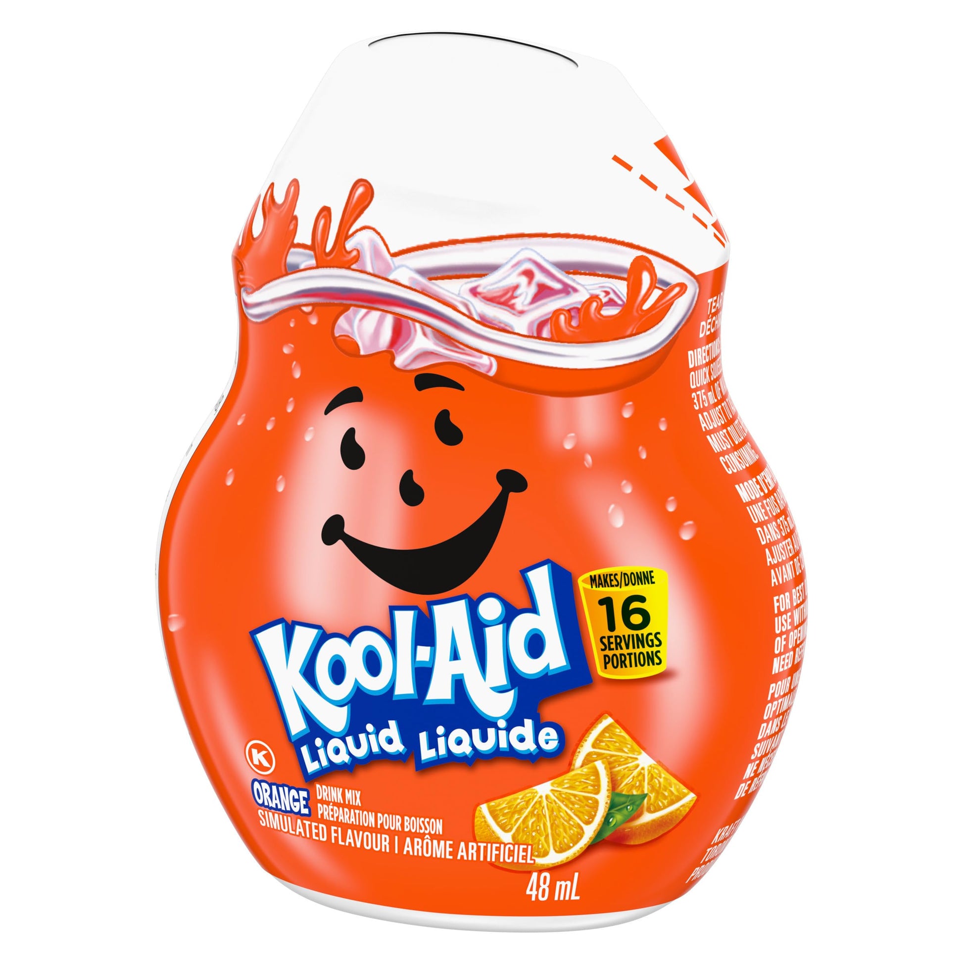 Kool-Aid Orange Liquid Drink Mix, 48 mL Bottle (Pack of 12)