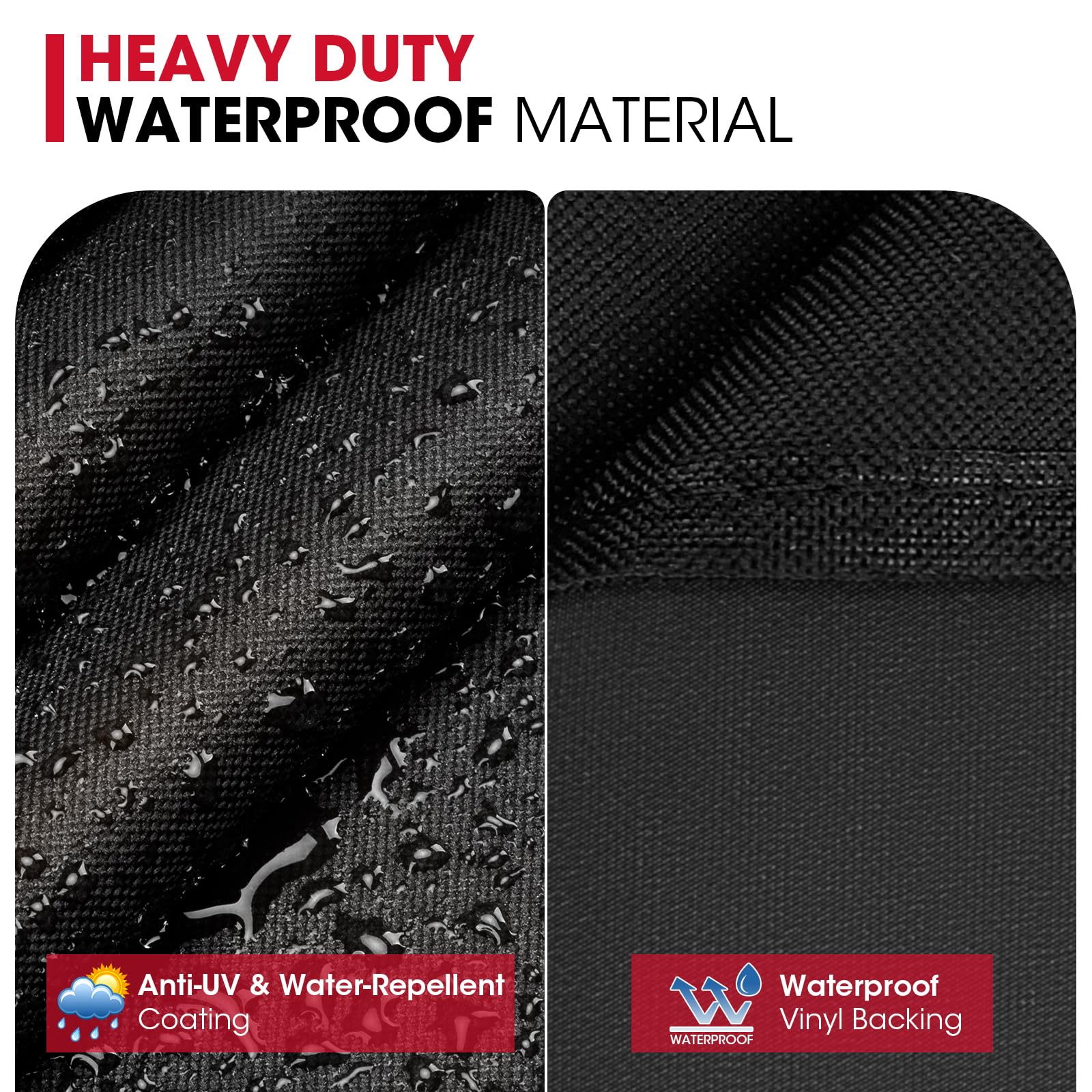 UNICOOK BBQ Cover 55 Inch, Heavy Duty Waterproof Housse BBQ, Special Fade and UV Resistant Outdoor Barbecue Grill Cover, Barbecue Accessories Compatible for Weber Char-Broil Brinkmann and More