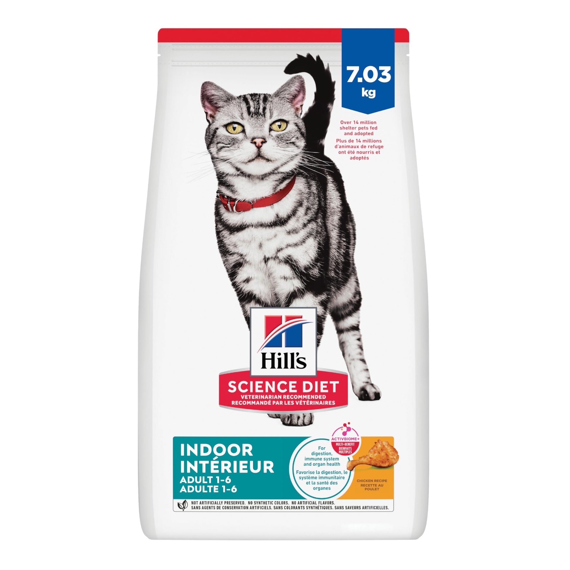 Hill's Science Diet Adult Indoor Chicken Recipe Dry Cat Food 7.03 kg Bag Hill's Science Diet