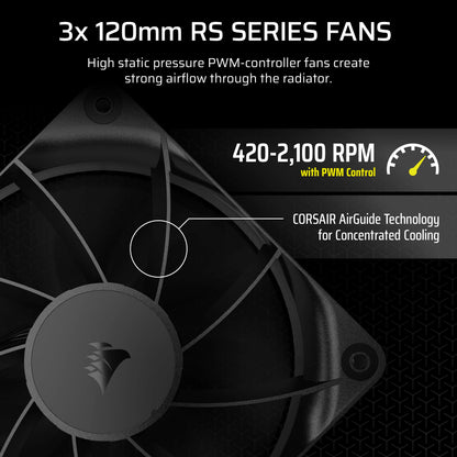 CORSAIR Nautilus 360 RS Liquid CPU Cooler – 360mm AIO – Low-Noise – Direct Motherboard Connection – Daisy-Chain – Intel LGA 1851/1700, AMD AM5/AM4 – 3X RS120 Fans Included – Black 🍁 All In One Marketplace Canada