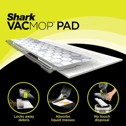 Shark VACMOP Disposable Hard Floor Pad Refills, 32 Count, VMP32 Shark