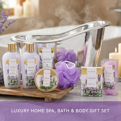 Gifts for Women Spa Luxetique Spa Gift Baskets for Women 8pcs Lavender Set 🍁 All In One Marketplace Canada