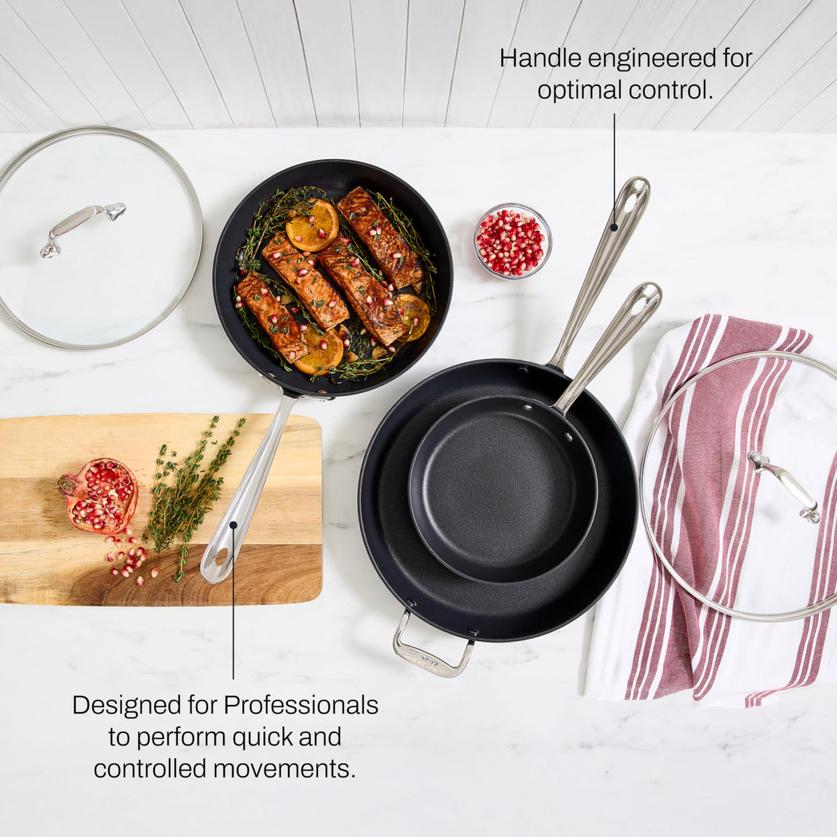 All-Clad HA1 Nonstick, 2-Piece Fry Pan Set, Induction Ready