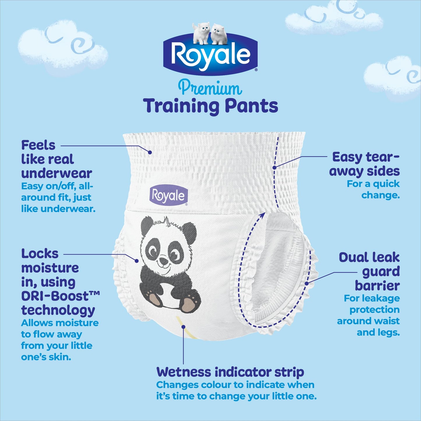 Royale Premium Training Pants, Size X-Large, 4T-5T (38 to 50 lbs), 84 Count, Disposable Training Pants (Packaging may vary) 🍁 All In One Marketplace Canada