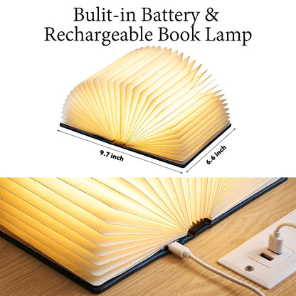 Book Lovers Gift Book Lamp, 5-Color LED, Foldable Lamp, Hot Foil Cover 🍁 All In One Marketplace Canada