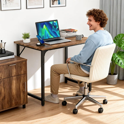 BestOffice Computer Desk,Home Office Desk Writing Study Table Modern Simple Style PC Desk with Metal Frame for Home Office BestOffice