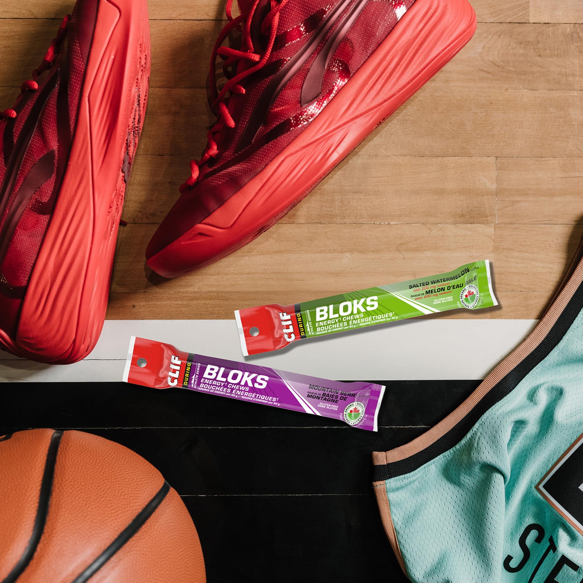 CLIF BLOKS Energy Chews, Salted Watermelon flavour, Gluten Free, Organic, No Artificial Flavours, 60 g (Pack of 18) - Available at All In One Marketplace Canada