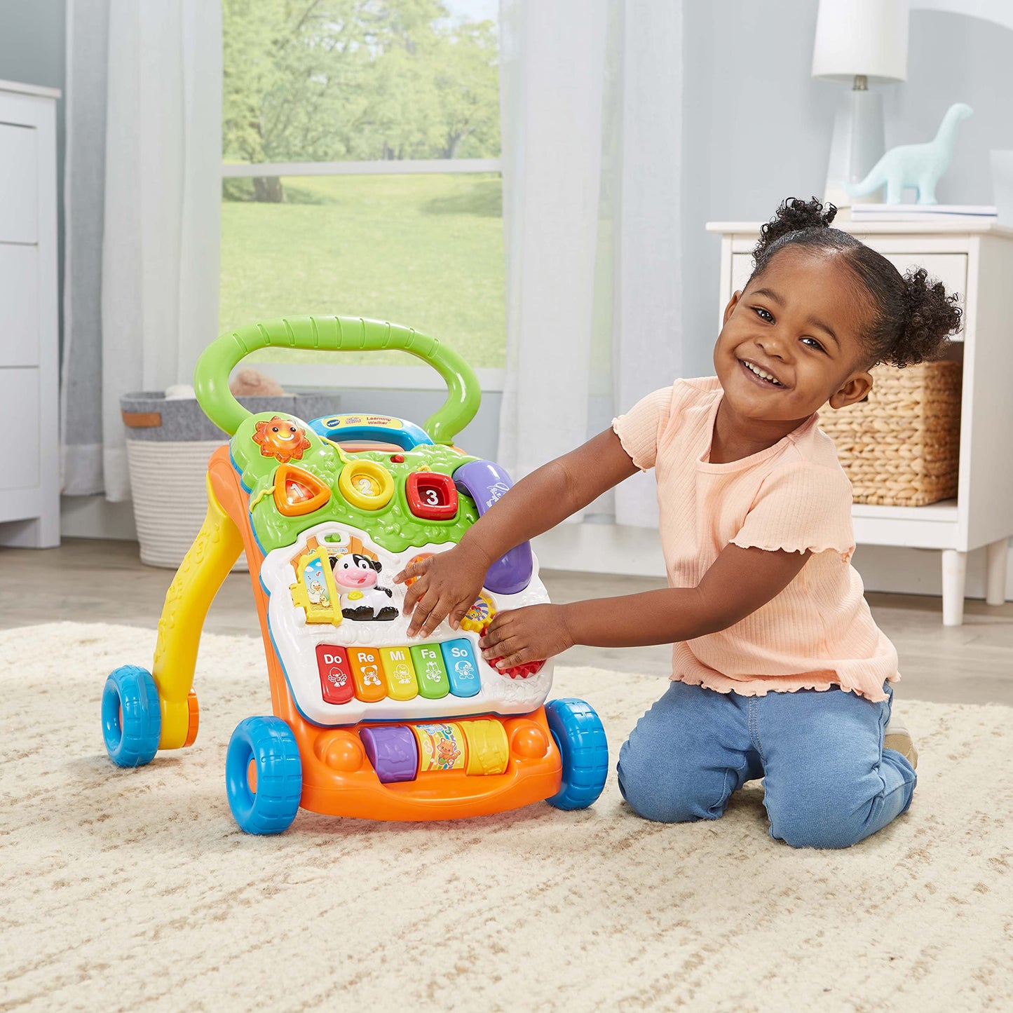 VTech Sit-to-Stand Learning Walker (Frustration Free Packaging - English Version), Orange