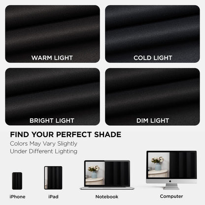 Joydeco Blackout Curtains 84 Inch Length 2 Panels Set, Thermal Insulated Long Curtains& Drapes 2 Burg, Room Darkening Grommet Drapes for Living Room Bedroom Window (W52 x L84 Inch, Black)