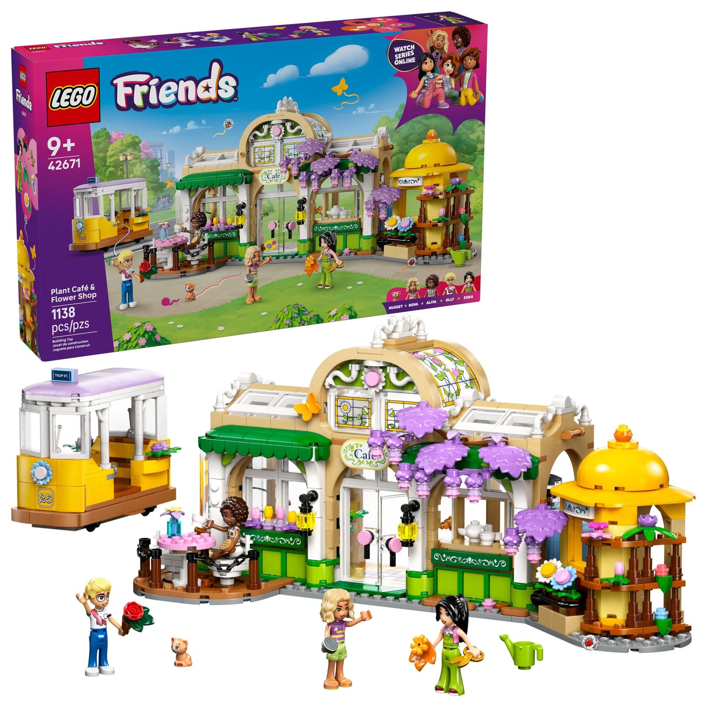 LEGO Friends Plant Café & Flower Shop Pretend Play Building Toy - Playset with 4 Minidolls and Cat Toy for Creative Storytelling - Birthday Gift Idea for Girls and Boys, Ages 9 and Up - 42671 🍁 All In One Marketplace Canada