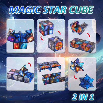 Sweethome Star Cube Magic Cube, 2 in 1 Magic Cube Infinity Cube Creative Decompression Cube for Kids Adults - Birthday Christmas Children's Day Gifts 🍁 All In One Marketplace Canada
