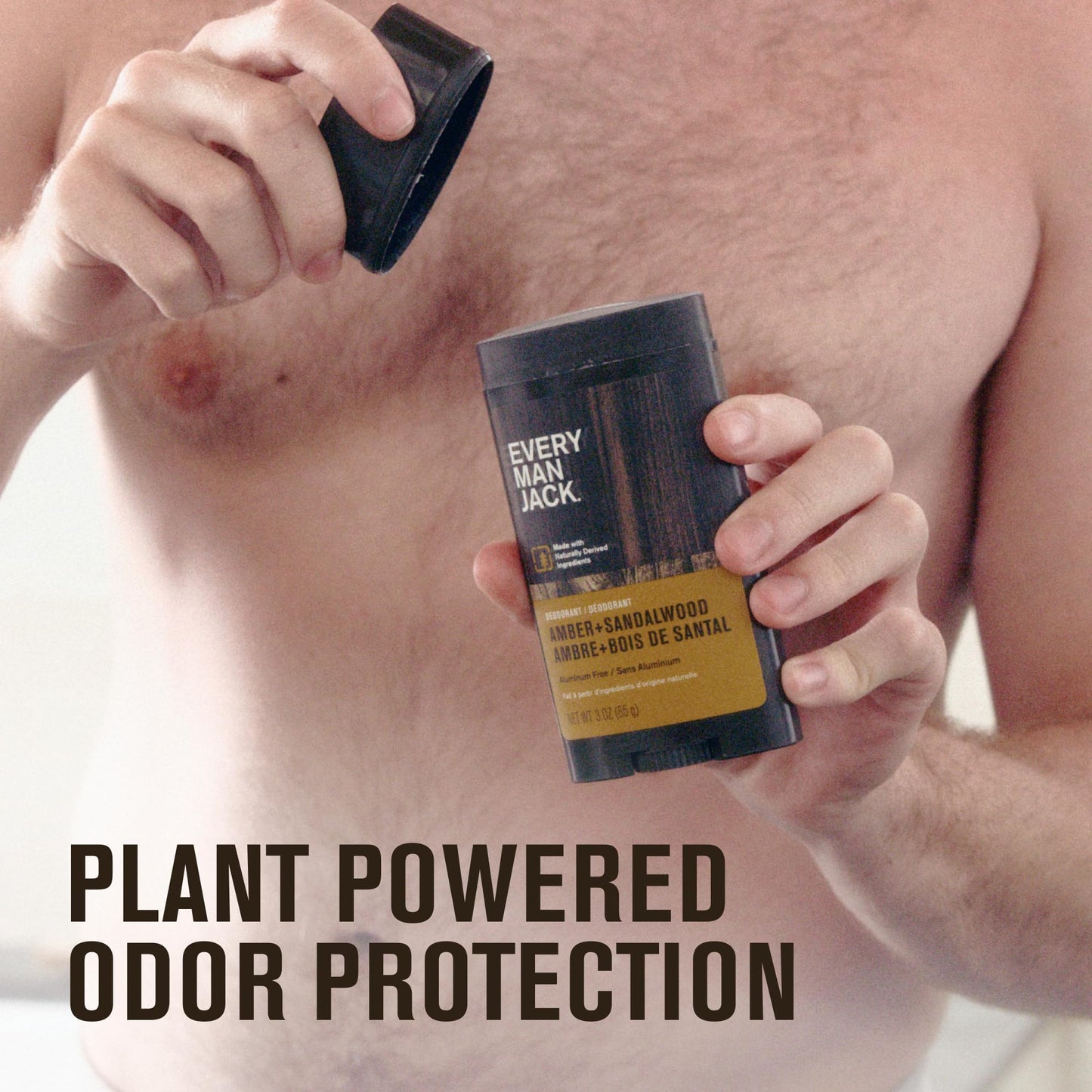 Every Man Jack Men's Deodorant Variety Set - Three Full-Sized Deodorant Sticks with Clean Ingredients & Incredible Scents - Cedar + Red Sage, Amber + Sandalwood, Sea Mineral + Citron - 85g (3 Pack) - Available at All In One Marketplace Canada