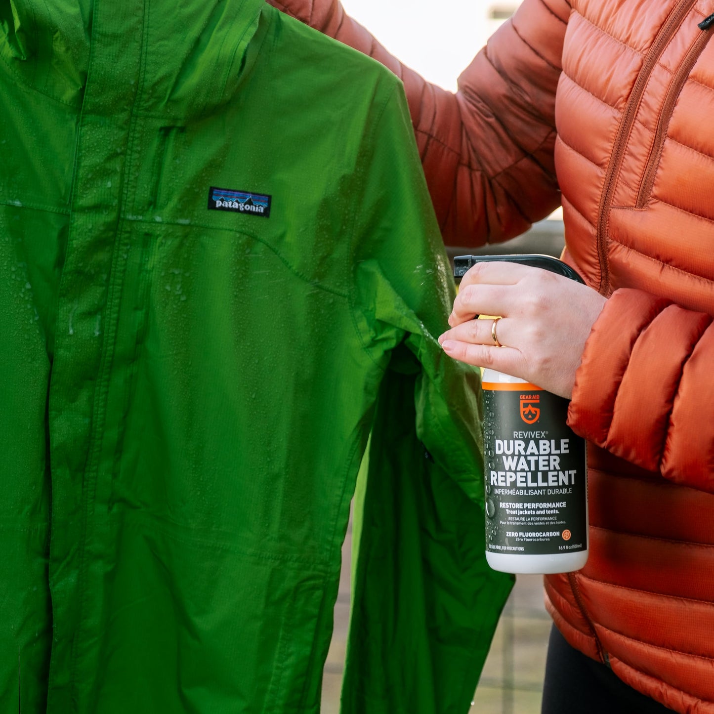 GEAR AID Revivex Durable Water Repellent (DWR) Spray for Waterproofing, Restoring Performance on Nylon Jackets, Gore-TEX, Paddle and Camping Gear, Non-aerosol 16.9 fl oz Gear Aid