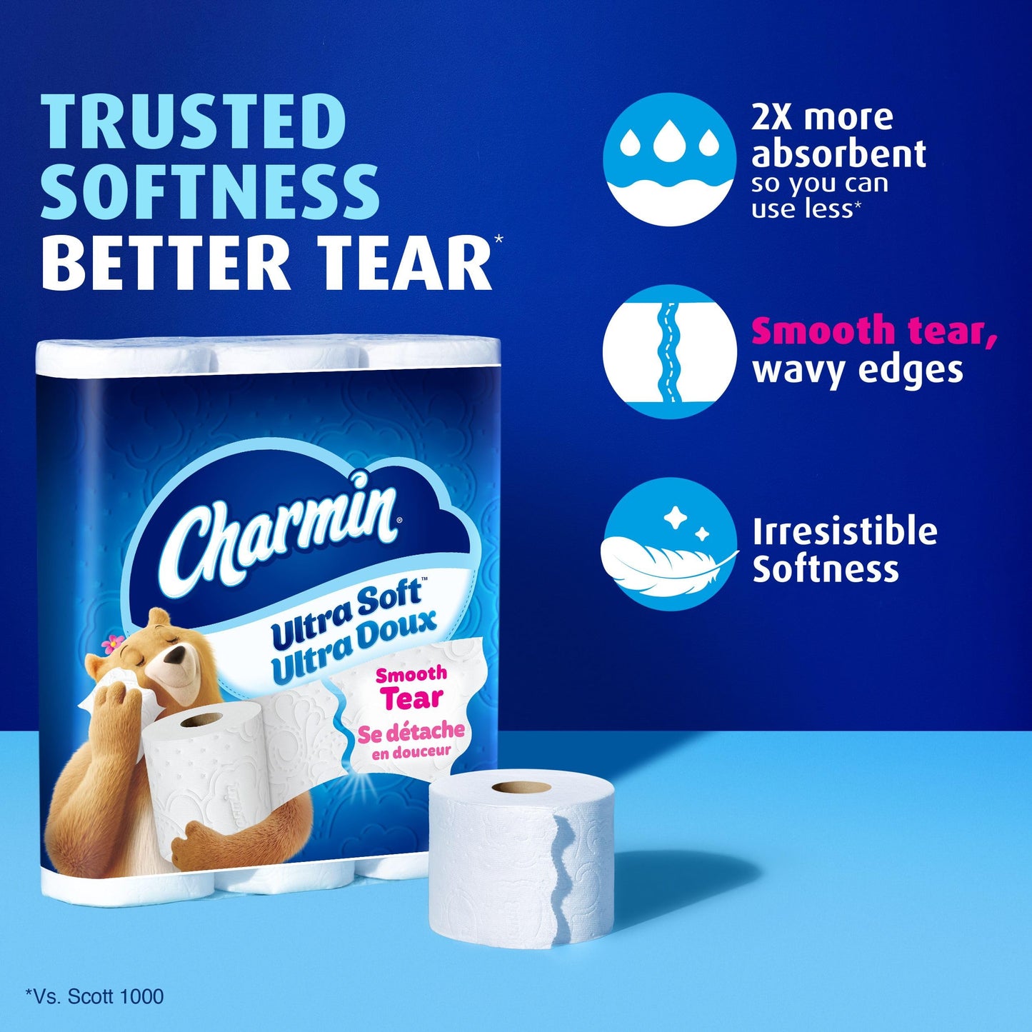 Charmin Toilet Paper Ultra Soft, 24 Mega Rolls = 96 Regular Rolls