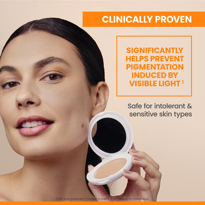 Eau Thermale Avène High Protection Beige Tinted Compact, Broad Spectrum SPF 50+, UVA/UVB Blue Light Protection, Water Resistant, Non-Greasy, 10 g - Available at All In One Marketplace Canada