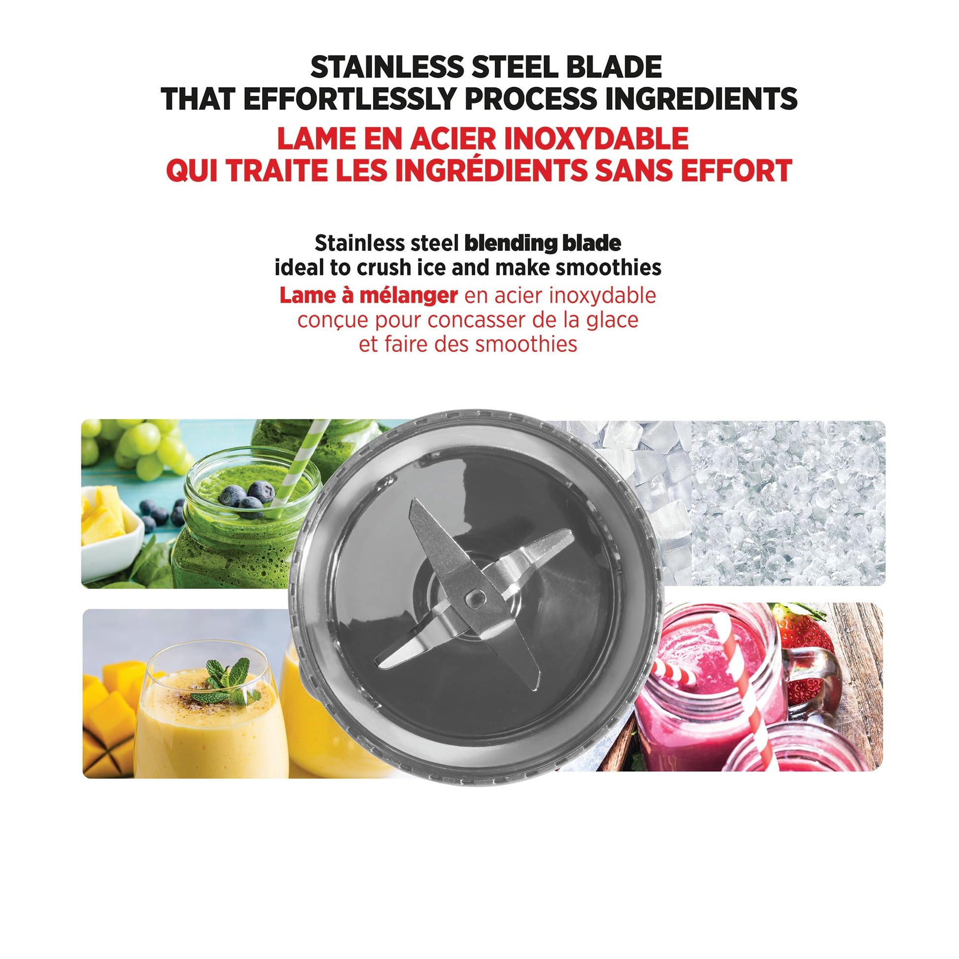 Starfrit Personal Blender, Two 828ml Cups, High, Low & Pulse Modes, 300W, Black - Available at All In One Marketplace Canada