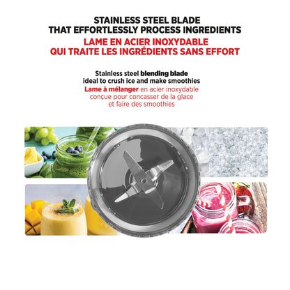 Starfrit Personal Blender, Two 828ml Cups, High, Low & Pulse Modes, 300W, Black - Available at All In One Marketplace Canada