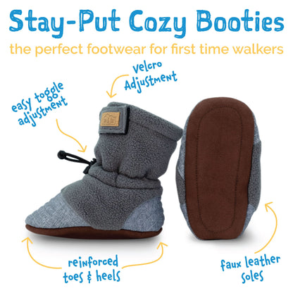 Jan & Jul Stay-Put Cozy Fleece Booties for Babies (Winter Flowers, S) 🍁 All In One Marketplace Canada