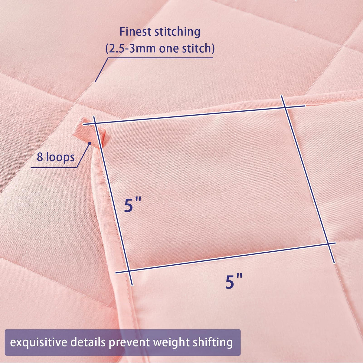 Weighted Blanket for Adults(20lbs,60"×80",Pink) Queen Size for 190-210Ibs 🍁 All In One Marketplace Canada