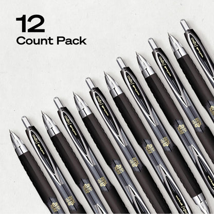 uni-ball Signo 207 Retractable Gel Pens, Ultra-Micro Point, Black Ink, 12 Count (Pack of 1) (1790922) , Packaging may vary Uni-Ball