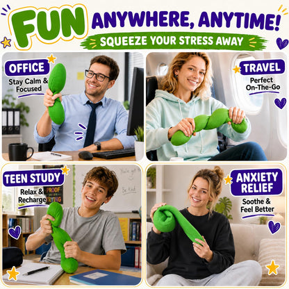 Jumbo Pickle Squishy, Squeeze Sensory Fidget Toys for Stress Relief, Stretchy Cucumber Stress Balls Squishies Toy, Fun Novelty Christmas Birthday Party Favor for Kids and Adults 🍁 All In One Marketplace Canada
