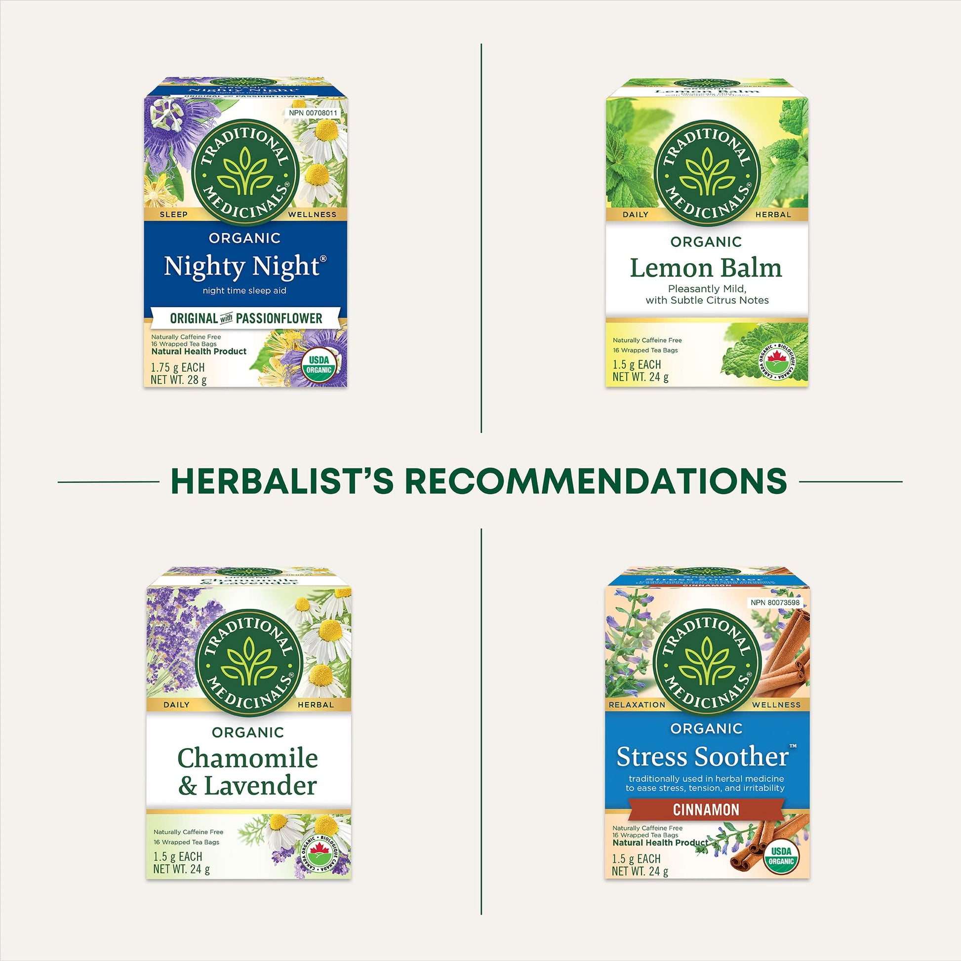 Traditional Medicinals Organic Nighty Night Extra Herbal Sleep Tea - 6 Pack (96 Tea Bags)