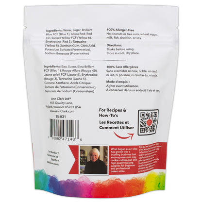 Ann Clark Professional-Grade Gel Food Colouring 12-Pack – Made in USA