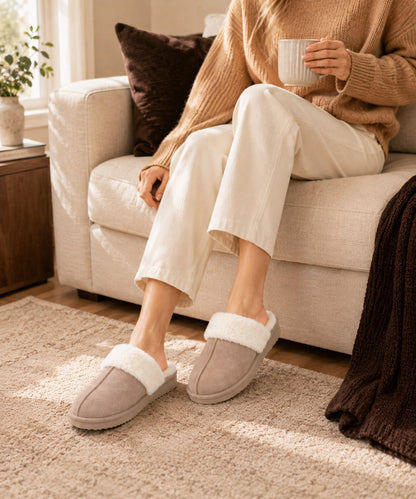 Litfun Fuzzy Memory Foam Slippers for Women Indoor Outdoor House Shoes 🍁 All In One Marketplace Canada