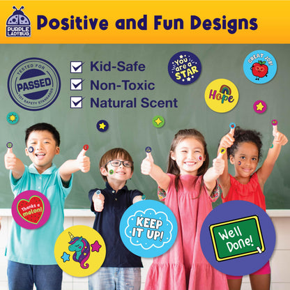 PURPLE LADYBUG 1260 Scratch and Sniff Stickers for Kids - Reward & Motivational Stickers - Smelly Stickers Teacher Must Haves for Classroom Essentials