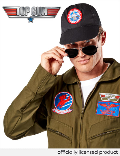 Rubies Adult Officially Licensed Deluxe Top Gun Costume for Themed Parties and Halloween, As Shown, Standard