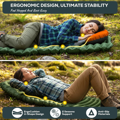 GEAR DOCTORS ® [500g] Ultralight Ether Camping Mattress Sleeping pad air Mattress Camping Sleeping pad Camp mat, matelas gonflable, Portable