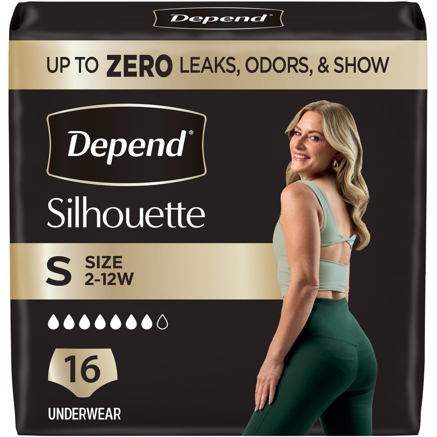 Depend Adult Incontinence & Postpartum Underwear, Small, 16 Count Depend