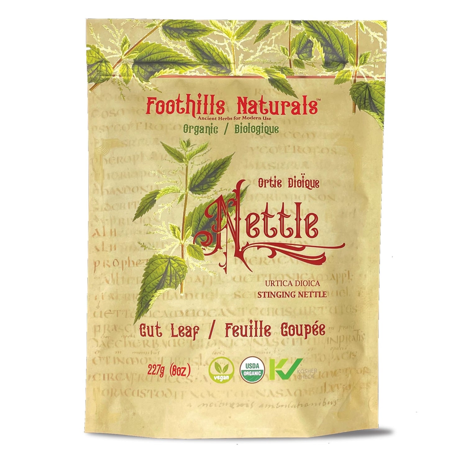 Foothills Naturals Organic Nettle Leaf Tea – 227g Loose Leaf