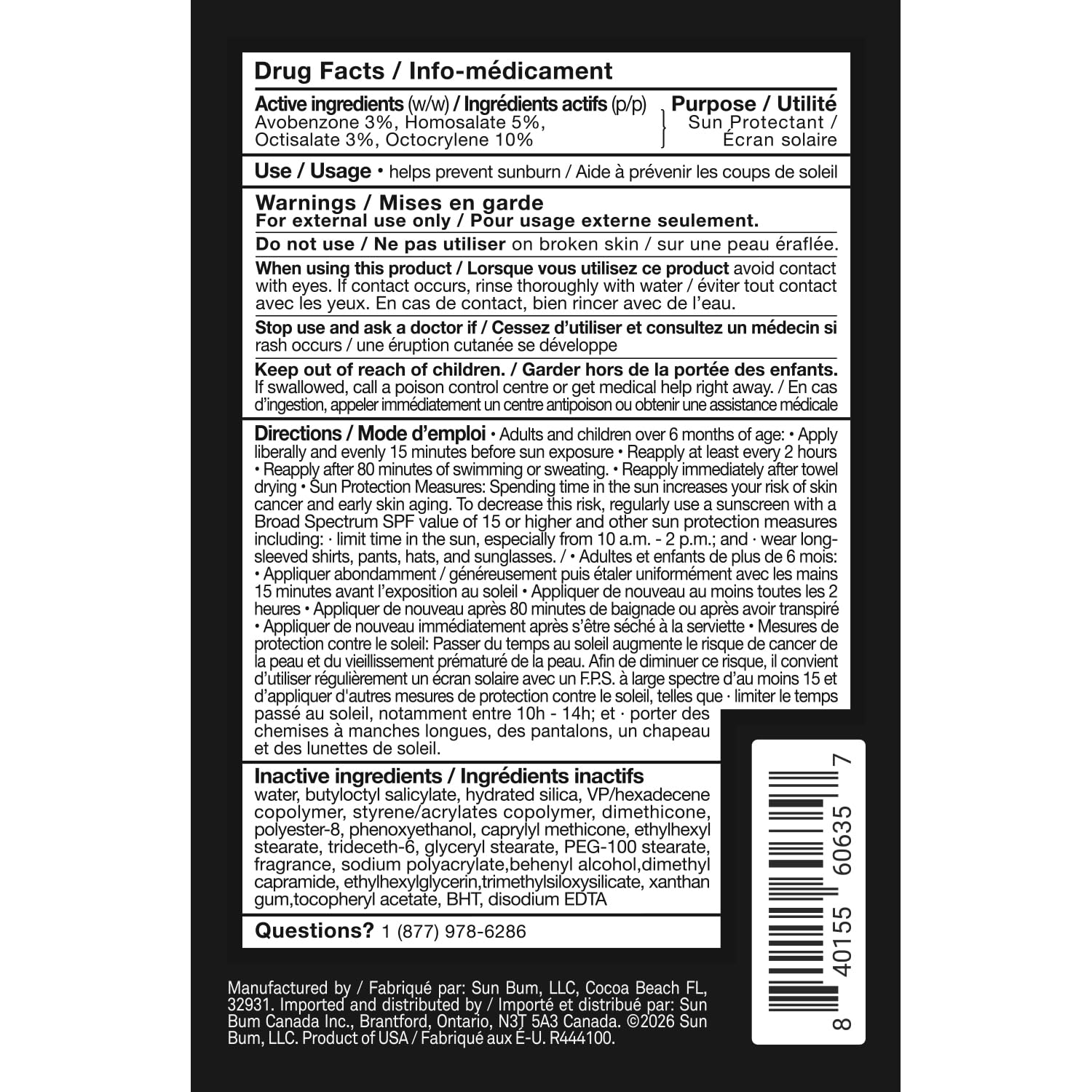 Sun Bum Original SPF 30 Moisturizing Sunscreen Lotion | Vegan and Broad Spectrum UVA/UVB Sunscreen with Vitamin E | 177 ml, white