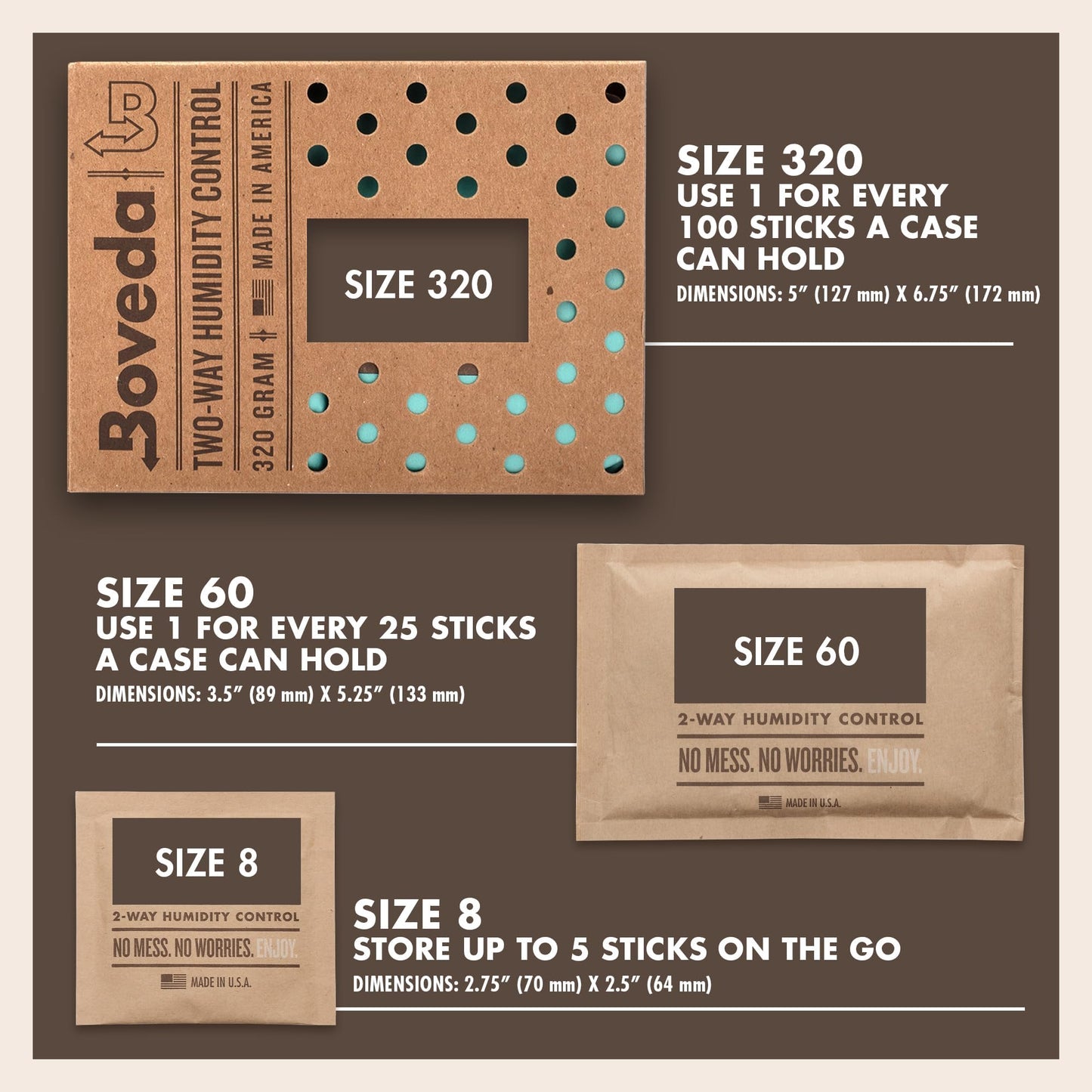 Boveda 84% RH Humidor Seasoning Packs – Size 60 (4-Pack)
