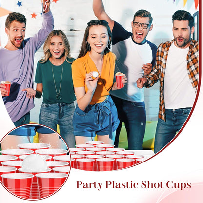 100 Pcs 9 Oz Red Plastic Cups, Disposable Party Cold Hot Drinking Bulk Cups 🍁 All In One Marketplace Canada