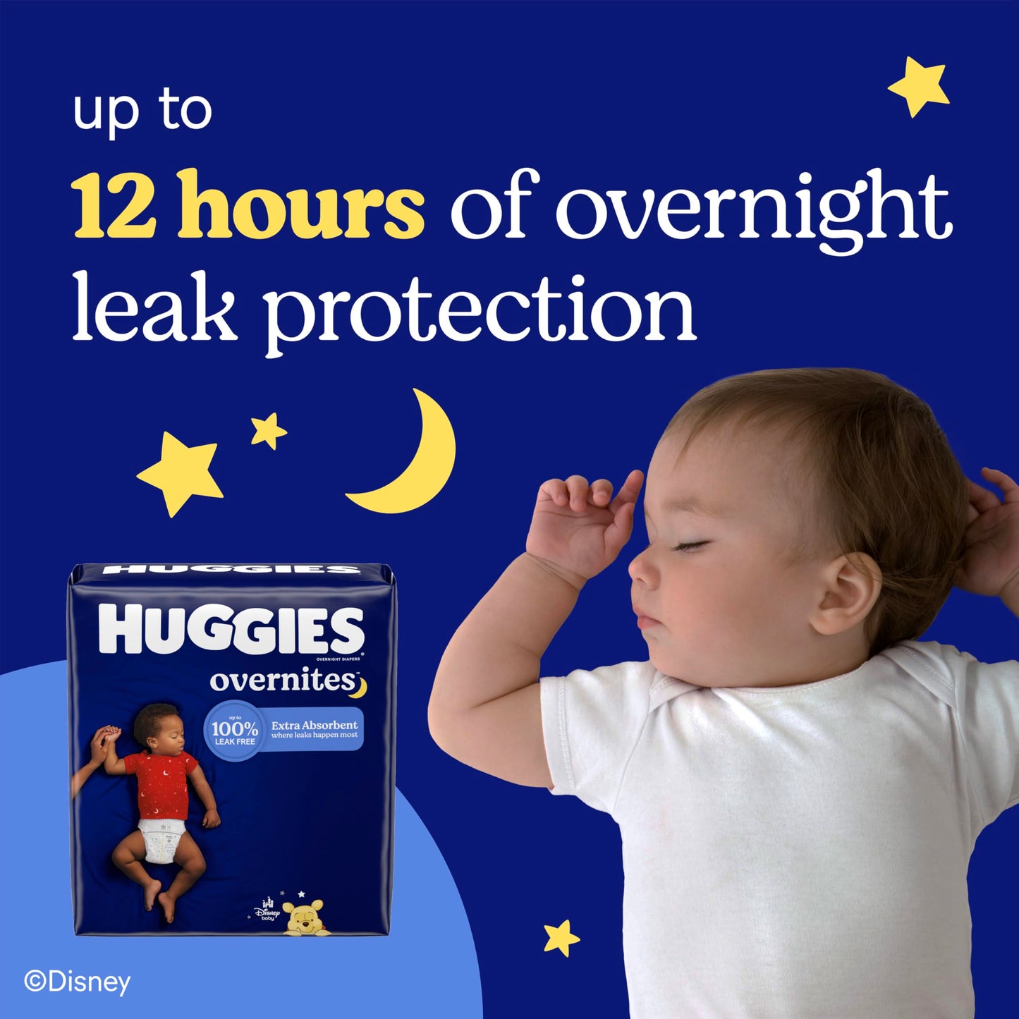 Huggies Overnites Size 7 Overnight Diapers (41+ lbs), 36 Ct