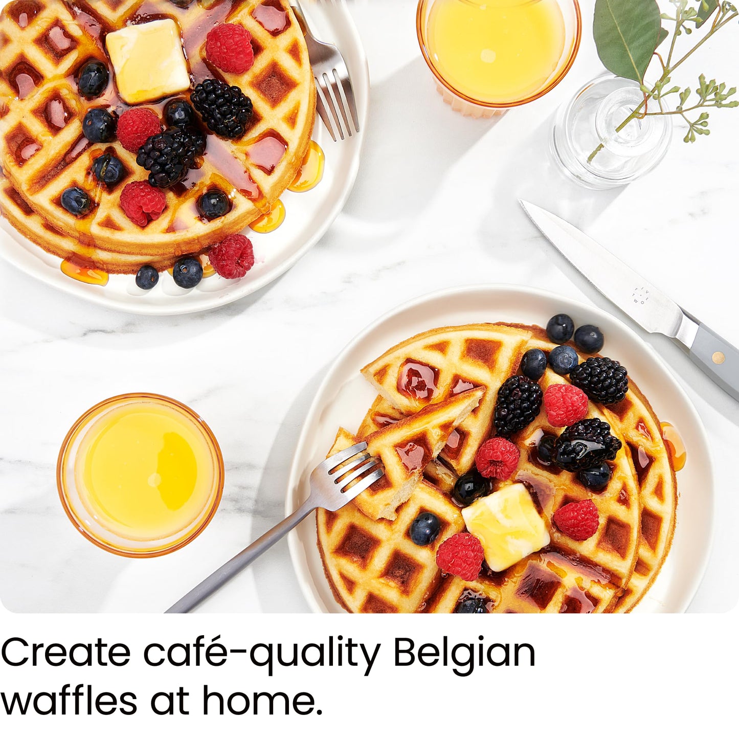 Chefman Rotating Belgian Waffle Maker, 180° Flip Iron w/ Non-Stick Plates, Adjustable Timer, Locking Lid, & Drip Plate, Space Saving Storage, Mess-Free Breakfast, Stainless Steel/Black - Available at All In One Marketplace Canada