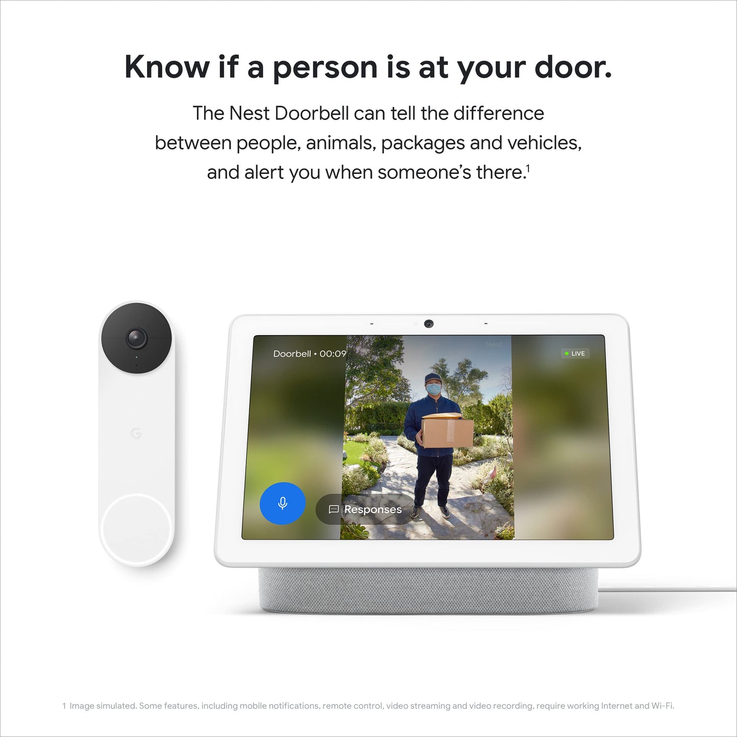 Google Nest Doorbell - Battery Powered Video Doorbell Camera - Snow 🍁 All In One Marketplace Canada